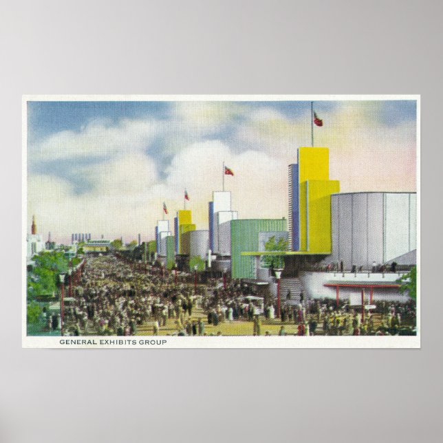 Affiche Vue du groupe des expositions générales (Devant)