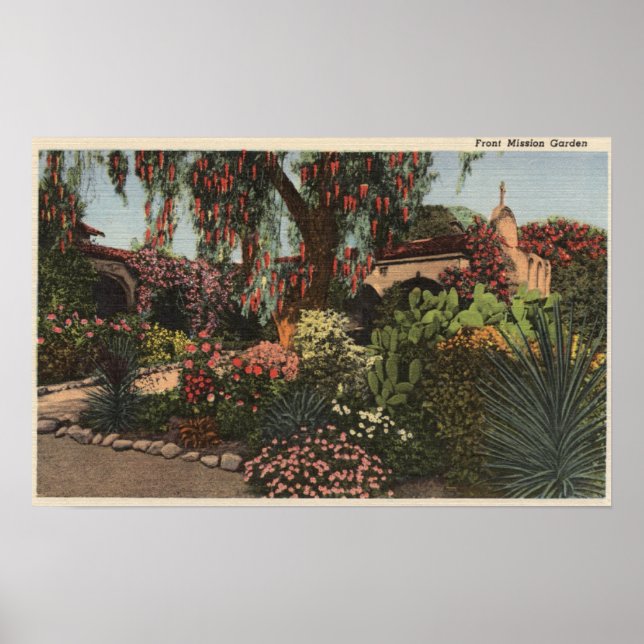 Affiche Vue du jardin de la mission principale (Devant)