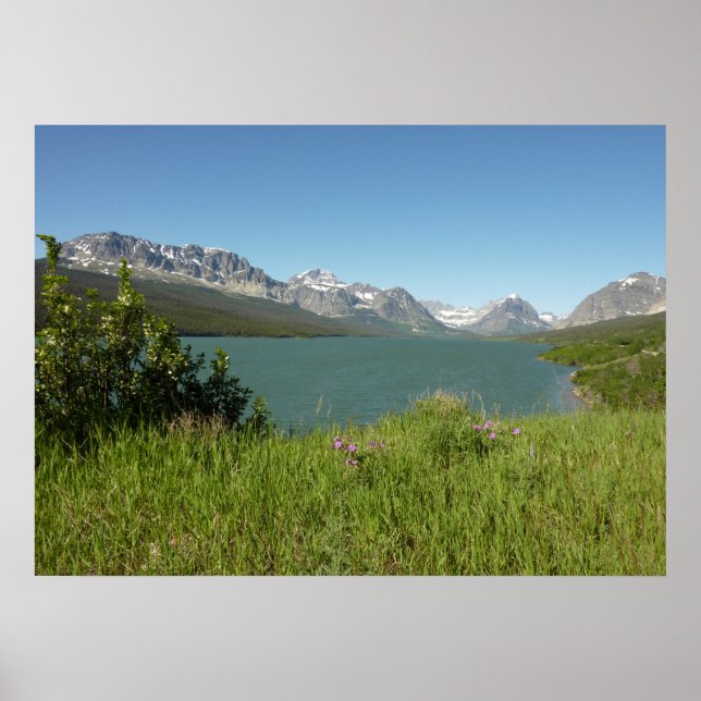 Affiche Vue du lac Swiftcurrent au Glacier National Park (Devant)
