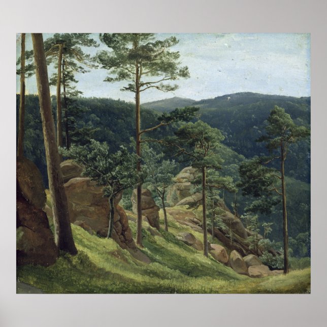 Affiche Vue du mont Brocken, 1829 (Devant)