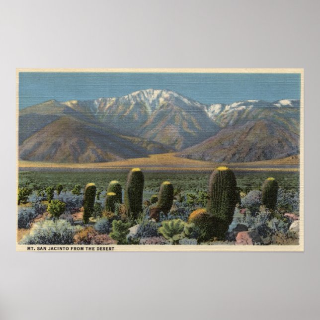 Affiche Vue du Mont San Jacinto près de Palm Springs (Devant)