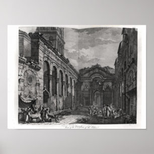 Affiche Vue du péristyle du palais de