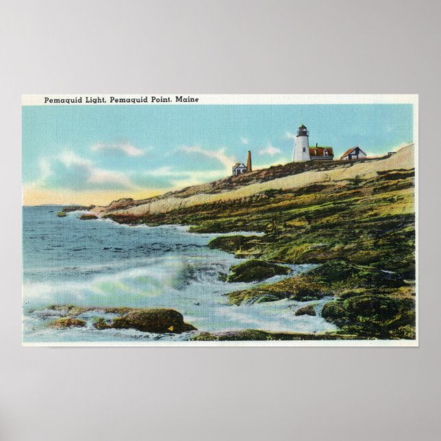 Affiche Vue du phare de Pemaquid (Devant)