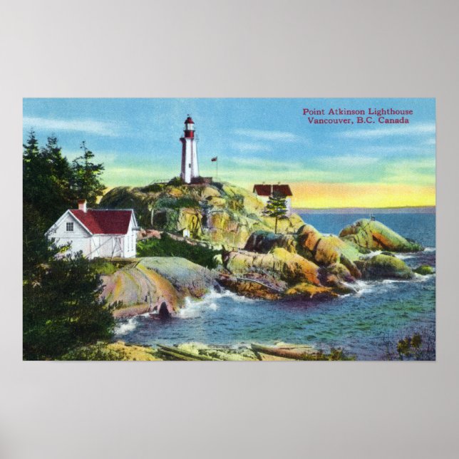 Affiche Vue du phare de Point Atkinson 2 (Devant)