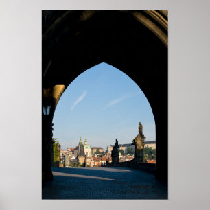 Affiche Vue du pont Charles à Prague