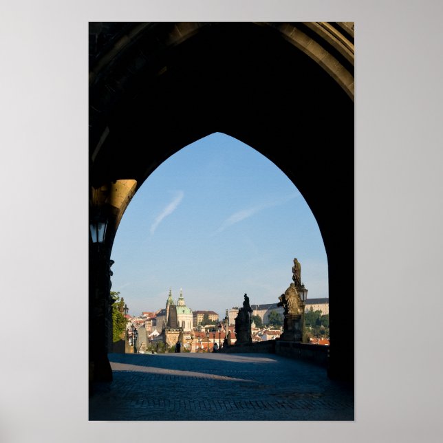 Affiche Vue du pont Charles à Prague (Devant)