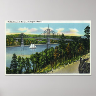 Affiche Vue du pont de Waldo-Hancock