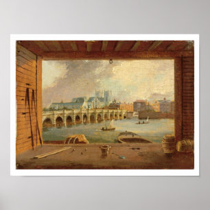 Affiche Vue du pont de Westminster (huile sur panneau)
