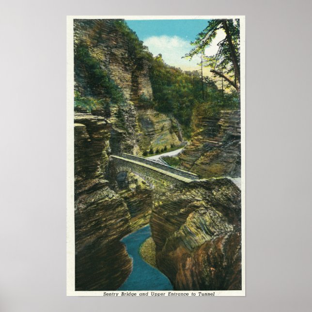 Affiche Vue du pont Sentry et du tunnel supérieur (Devant)