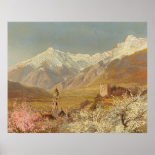 Affiche Vue du printemps de Meran par Konrad Petrides