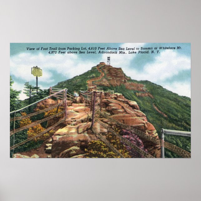 Affiche Vue du sentier de marche jusqu'au sommet (Devant)