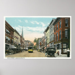 Affiche Vue du sud de Wall Street