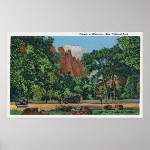 Affiche Vue du temple de Sinawava