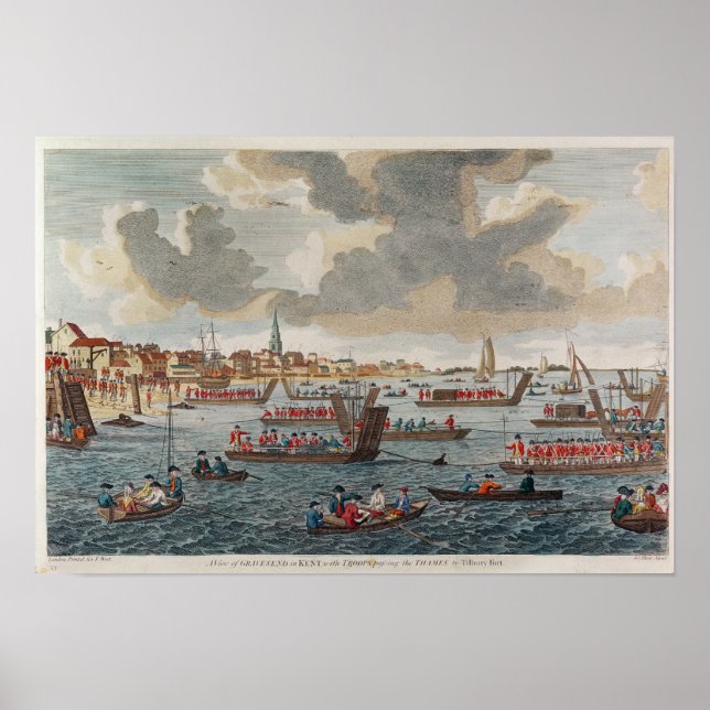 Affiche Vue du terrain avec troupes (Devant)