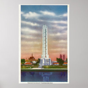 Affiche Vue du thermomètre géant de Texaco