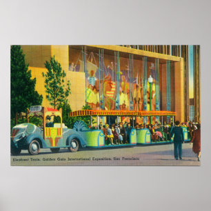 Affiche Vue du train d'éléphant