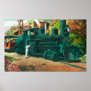 Affiche Vue du train ferroviaire de Mt. Tamalpais