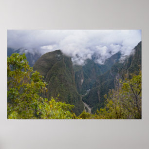 Affiche Vue du train pour Machu Picchu, Pérou