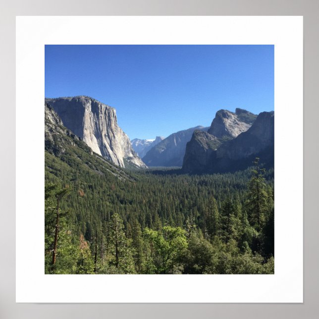 Affiche Vue du tunnel de la vallée de Yosemite en couleur  (Devant)