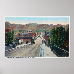 Affiche Vue du viaduc de Centre StreetPocatello, ID