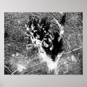 Affiche Vue D'Un B-17 Sur Une Bombarde - Paris 2ÈME GUERRE