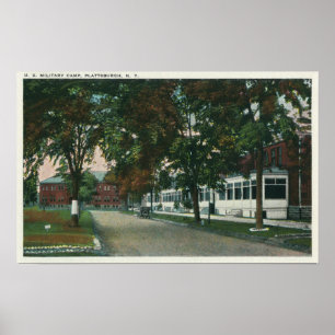 Affiche Vue d'un camp militaire américain