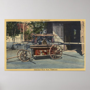 Affiche Vue d'un moteur de "vieux Papeete"