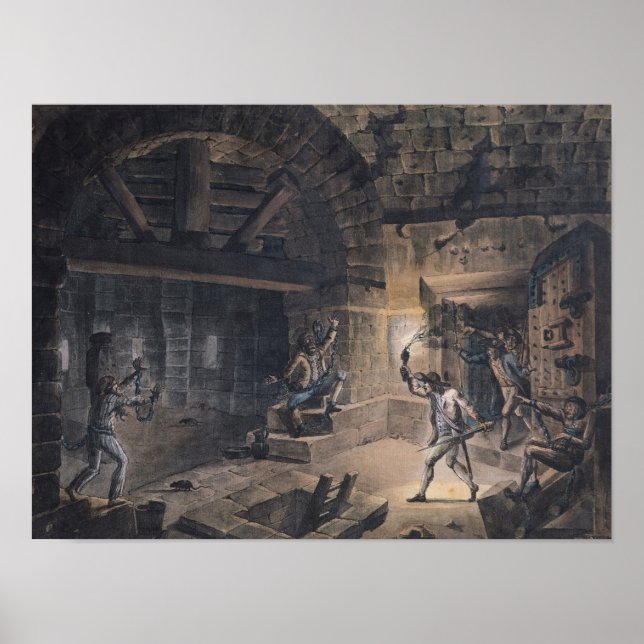 Affiche Vue d'une cellule de la Bastille (Devant)