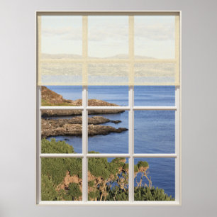 Affiche Vue d'une île écossaise depuis une fenêtre