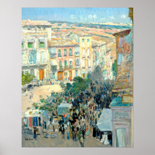 Affiche Vue d'une ville du sud de la France par Frederick
