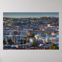 Vue élevée de la ville de Stuttgart