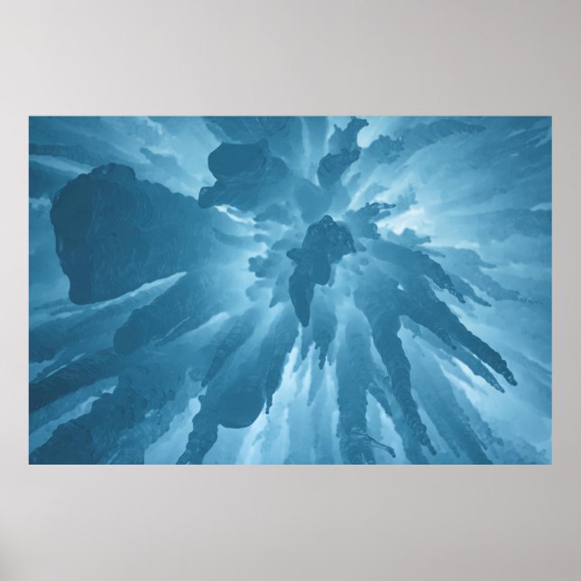 Affiche Vue en angle faible des stalactites (Devant)