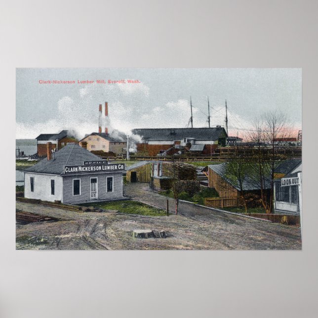 Affiche Vue extérieure de Clark-Nickerson Lumber Co (Devant)