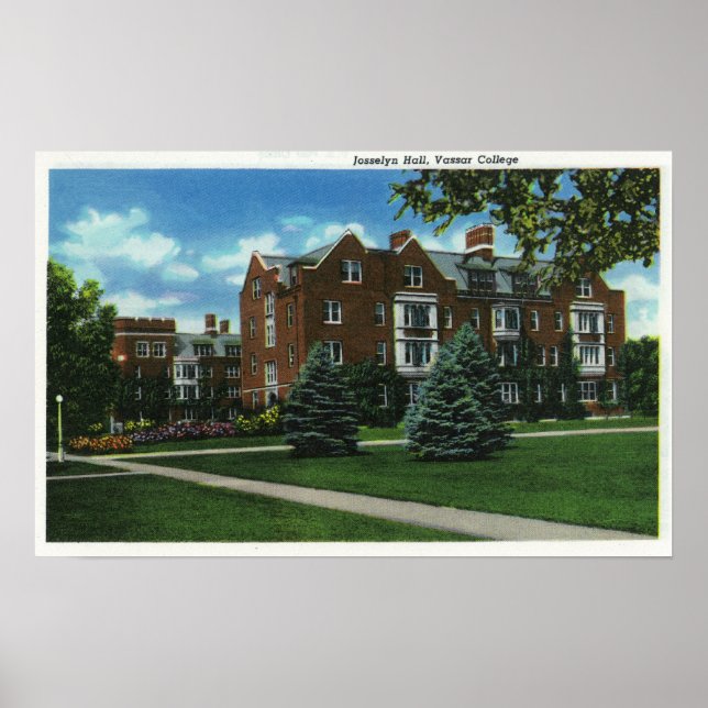 Affiche Vue extérieure de Josselyn Hall, Vassar College (Devant)