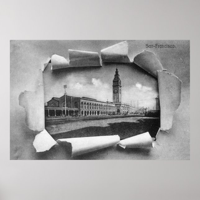 Affiche Vue extérieure de la gare de ferry (Devant)