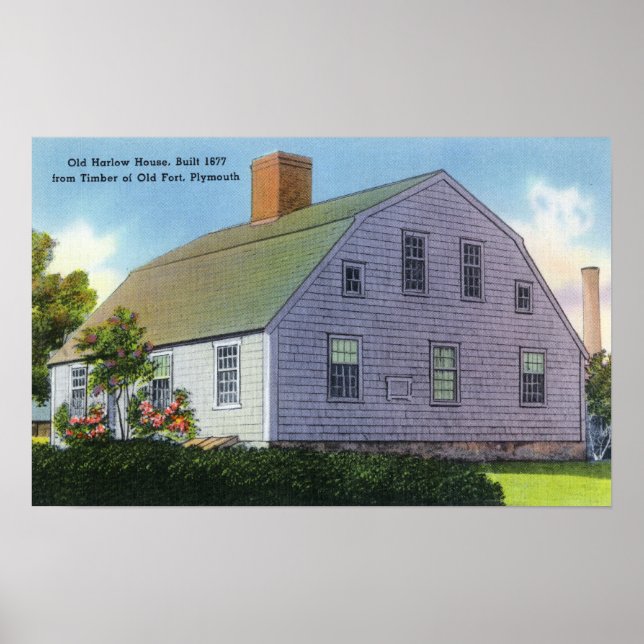 Affiche Vue extérieure de la maison Old Harlow (Devant)