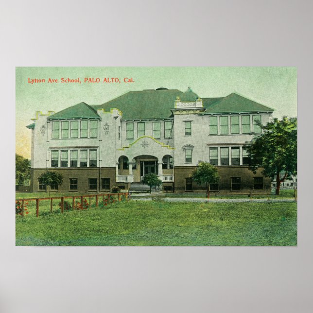 Affiche Vue extérieure de l'école Lytton Avenue (Devant)