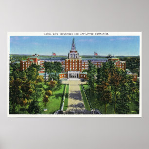 Affiche Vue extérieure de l'immeuble de l'assurance vie Ae