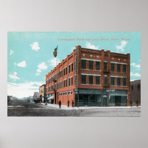 Affiche Vue extérieure d'hôtel de Cunningham sur le St de