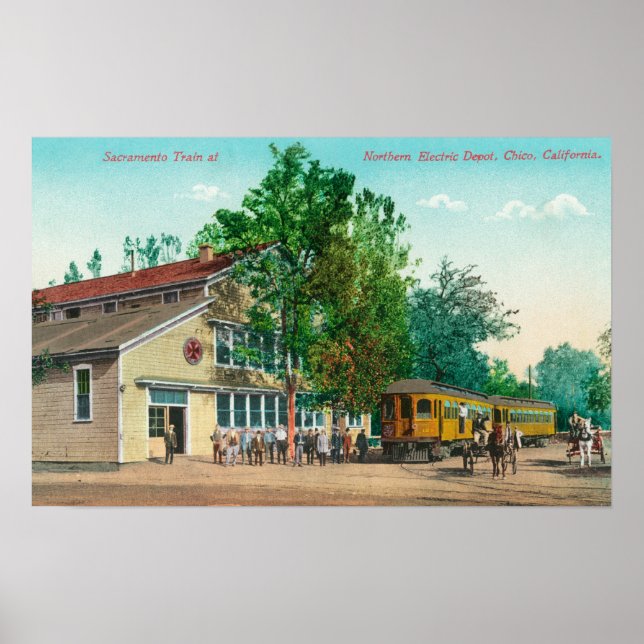 Affiche Vue extérieure du dépôt électrique du Nord (Devant)