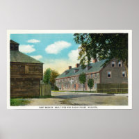Vue extérieure du fort Weston et du bloc House