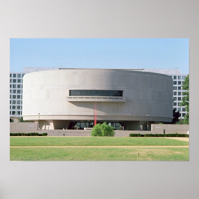 Affiche Vue extérieure du musée Hirshhorn, 1974 ) (Devant)