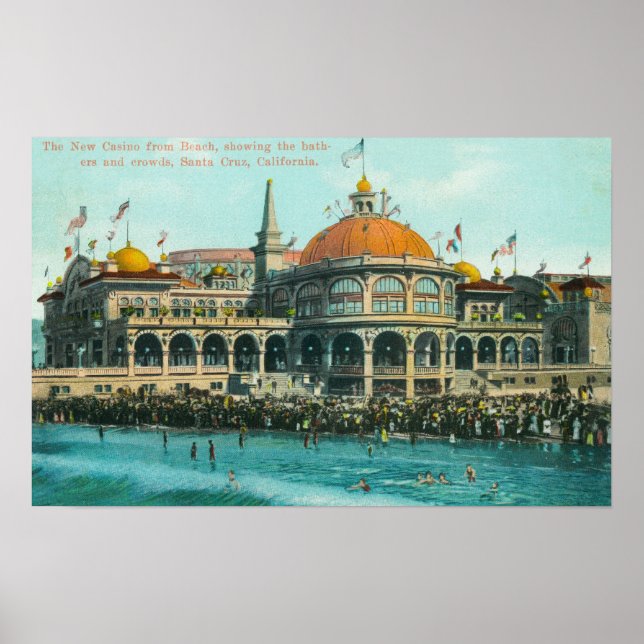 Affiche Vue extérieure du nouveau casino de la plage (Devant)