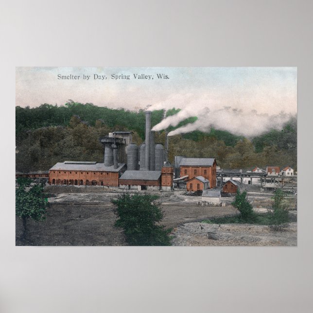 Affiche Vue extérieure d'un Plante de fonderie (Devant)