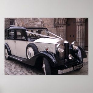 Affiche Vue frontale de 1936 Rolls Royce 20/25