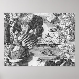 Affiche Vue générale de la bataille de Muhlberg