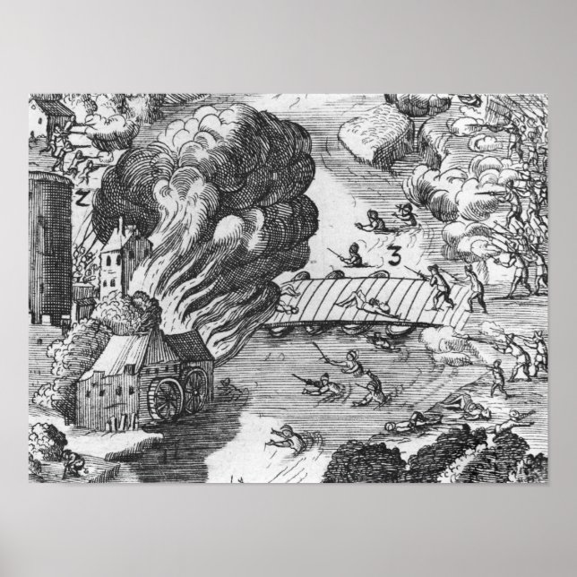 Affiche Vue générale de la bataille de Muhlberg (Devant)