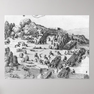 Affiche Vue générale de la bataille de Muhlberg