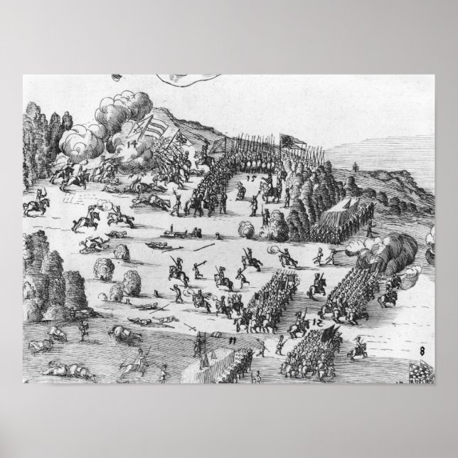 Affiche Vue générale de la bataille de Muhlberg (Devant)