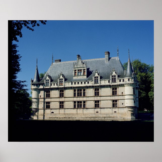 Affiche Vue générale du Château d'Azay-le-Rideau (Devant)